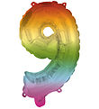 Decorata Party Þynnublöðru - 95 cm - No 9 - Rainbow