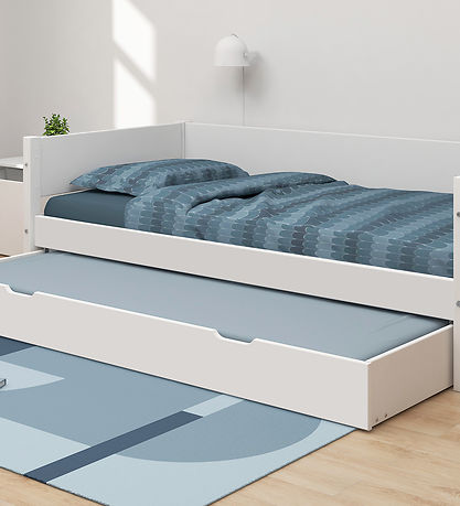 Flexa Single bed w. Pull-out function - 210x101x66.5 cm - White