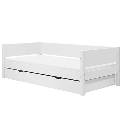 Flexa Single bed w. Pull-out function - 210x101x66.5 cm - White