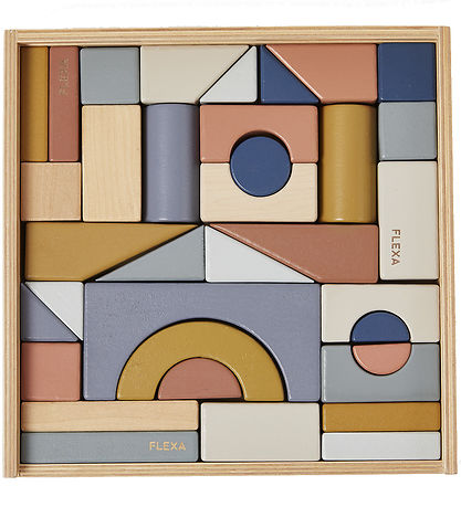 Flexa Træklodser - Play - 36 Parts - Multi