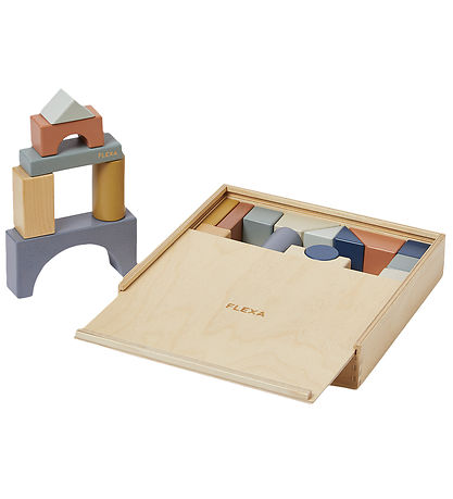 Flexa Træklodser - Play - 36 Parts - Multi