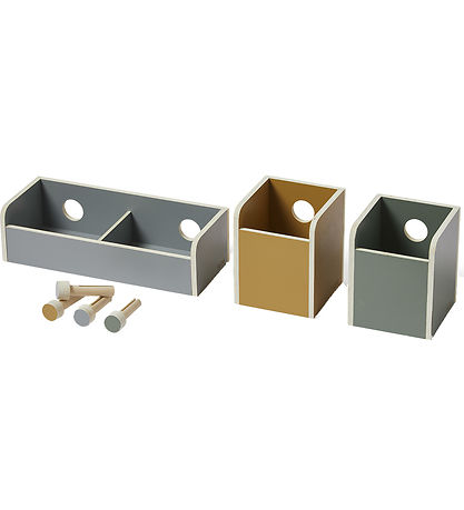 Flexa Opbevaring - Play - 3 kpl. - 9x9,6x11/23x9,6x6,5 cm - Mult
