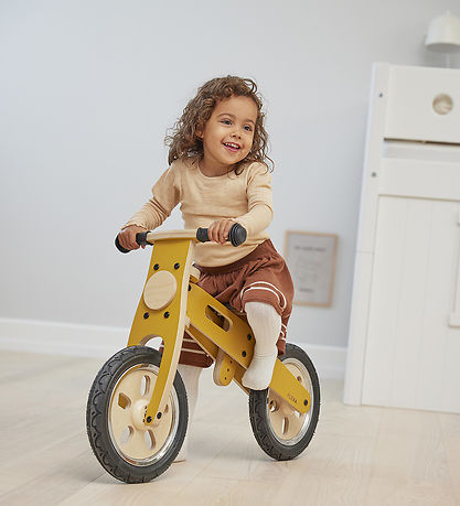 Flexa Loopfiets - Binnen - Hout - Play - Mustard/Birch Multiplex