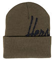 Herschel Beanie - Elmer Script Ribbed - Ivy Green/Black