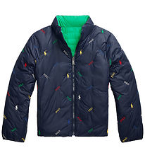 Polo Ralph Lauren Fóðraður jakki - Viðsnúanlegt - Grænt/Dökkblát