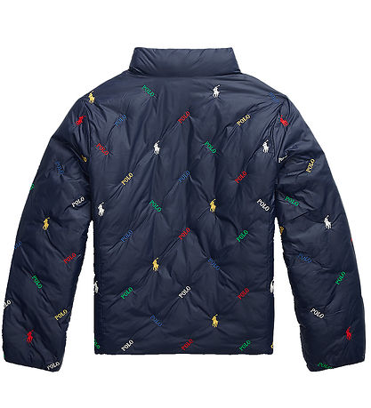 Polo Ralph Lauren Puffer Jacket - Reversible - Green/Navy w. Log
