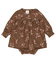 Müsli Bodysuit w. Skirt - Flora - Bark/Cabernet/Nightingale
