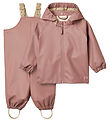 Wheat Rainwear w. Suspenders - PU - Charlie - Dusty Purple
