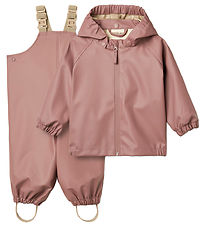 Wheat Rainwear w. Suspenders - PU - Charlie - Dusty Purple