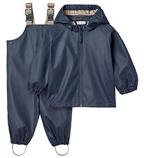 Wheat Rainwear w. Suspenders - PU - Charlie - Ink