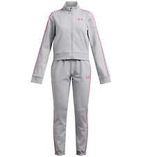 Under Armour Tracksuit - Cropped - Grey/Pink