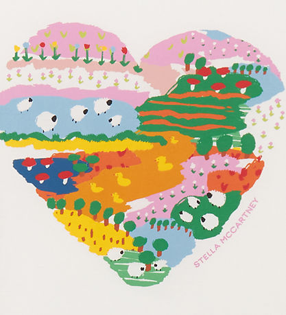 Stella McCartney Kids 티셔츠 - 아이보리 포함 하트
