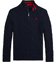 Polo Ralph Lauren Blouse w. Zipper - Knitted - Navy