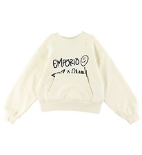 Emporio Armani Sweatshirt  - Cropped - Vanilla Ice m. Sort
