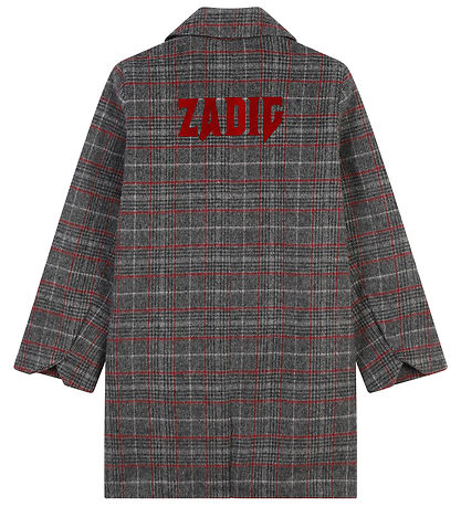 Zadig & Voltaire Jacket - Acrylic/Wool - Grey Check w. Red