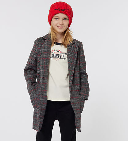 Zadig & Voltaire Jacket - Acrylic/Wool - Grey Check w. Red