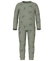Name It Pyjama Set - Noos - NmmNightset - Rib - Agave Green