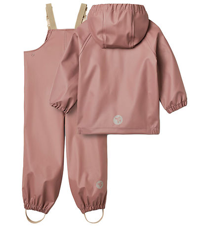 Wheat Rainwear w. Suspenders - PU - Charlie - Dusty Lilac