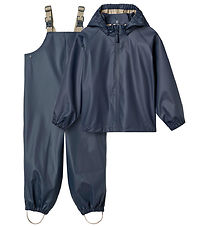Wheat Rainwear w. Suspenders - PU - Charlie - Ink