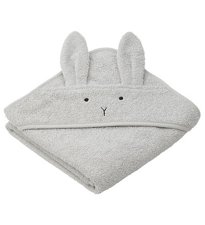 Liewood Baby towel - 70x70 cm - Albert - Rabbit Grey