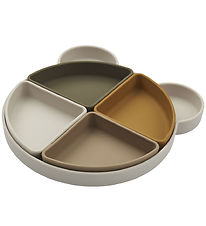 Liewood Plate - Arne - Silicone - 4 Room - Mr Bear/Sandy Mult
