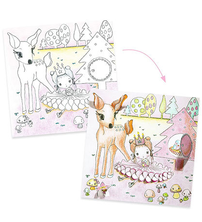 Djeco Coloring Sheet w. Small Doors - Les Petites De Pupi