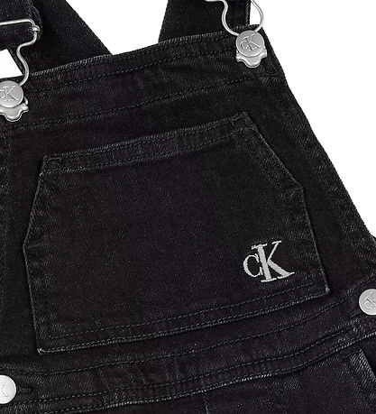Calvin Klein Overalls - Denim Dungaree - Washed Black