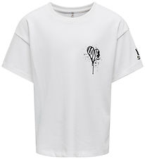 Kids Only T-Shirt - KogCilla - Bright White/Love