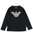Emporio Armani Blouse - Black/White w. Logo