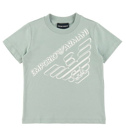 Emporio Armani 티셔츠 - 3개입 - 네이비/브라운/그린 포함 프린트
