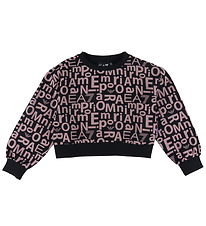 EA7 Sweatshirt - Kurz geschnitten - Fancy Black/Altrosa