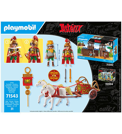 Playmobil Asterix - Roomalaiset vaunut - 71543 - 31 Osaa