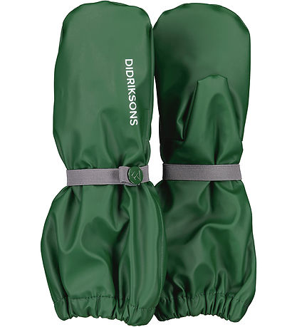 Didriksons Rain Mitts w. Fleece - PU - Pileglove - Green