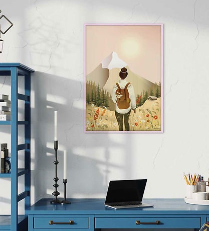 Vissevasse Picture frame - Wood - 50x70 cm - Pink