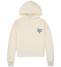 Tommy Hilfiger Kapuzenpullover - Velours - Skript - Heathered Oa