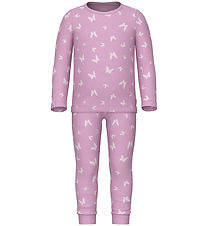 Name It Schlafanzug - Noos - Rib - NmfNightset - Pink Lavender