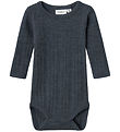 Name It Bodysuit L/æ - Noos - Wool - NbmWang - Ombre Blue