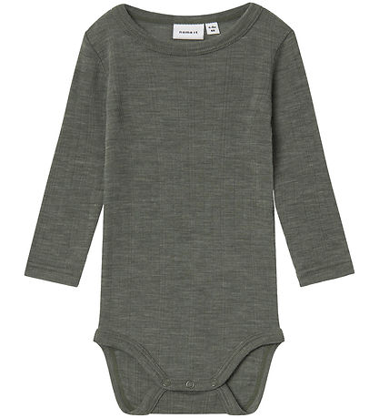Name It Bodysuit L/æ - Noos - Wool - NbmWang - Mulled Basil