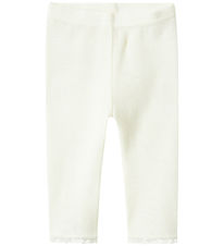 Name It Leggings - Wolle - NbfWang - Snow White m. Lochmuster