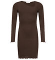 Rosemunde Jurk - Rib - Dark Espresso