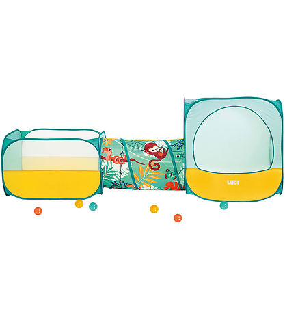 Ludi Pop-Up Play Tent w. Tunnel And Balls - Multi