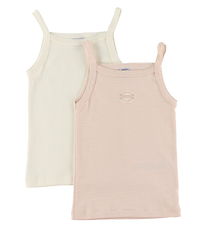 Petit Bateau Undertrøye - 2-pack - Hvit/Rosa