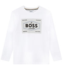 BOSS Bluse - Weiß m. Schwarz