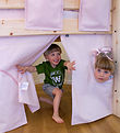 Flexa Play curtains for half height Bed - Dawn - Mauve Morn