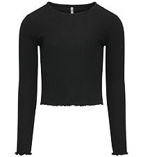 Kids Only Bluse - Rib - KogNella - Noos - Schwarz