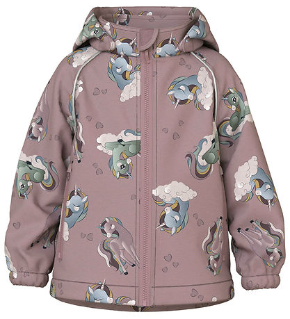 Name It Softshell Jacket w. Fleece - NmfAfla08 - Purple Dove w. 