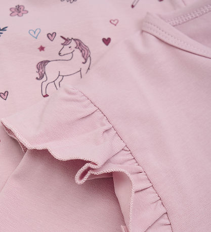 Minymo Pyjama Set - Dawn Pink w. Unicorns
