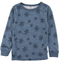 Joha Bluse - Wolle/Bambus - Blau