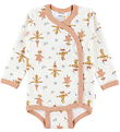 Joha Wrap Bodysuit L/æ - Wool/Bamboo - Off White