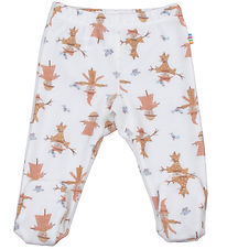 Joha Leggings m. Füße - Wolle/Bambus - Off White